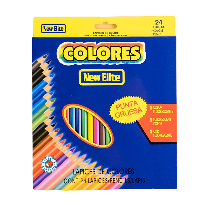 油性彩铅24色盒装儿童绘图绘画铅笔彩色铅笔套装批发详情图5