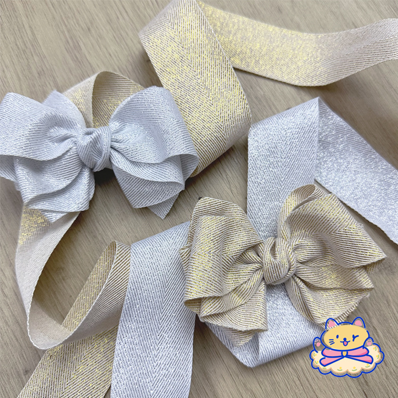 Magic Gold And Silver Thread Herringbone With Handmade Diy Hair Accessories Bow Material Clothing Straw Hat Accessories Gift Box Packaging