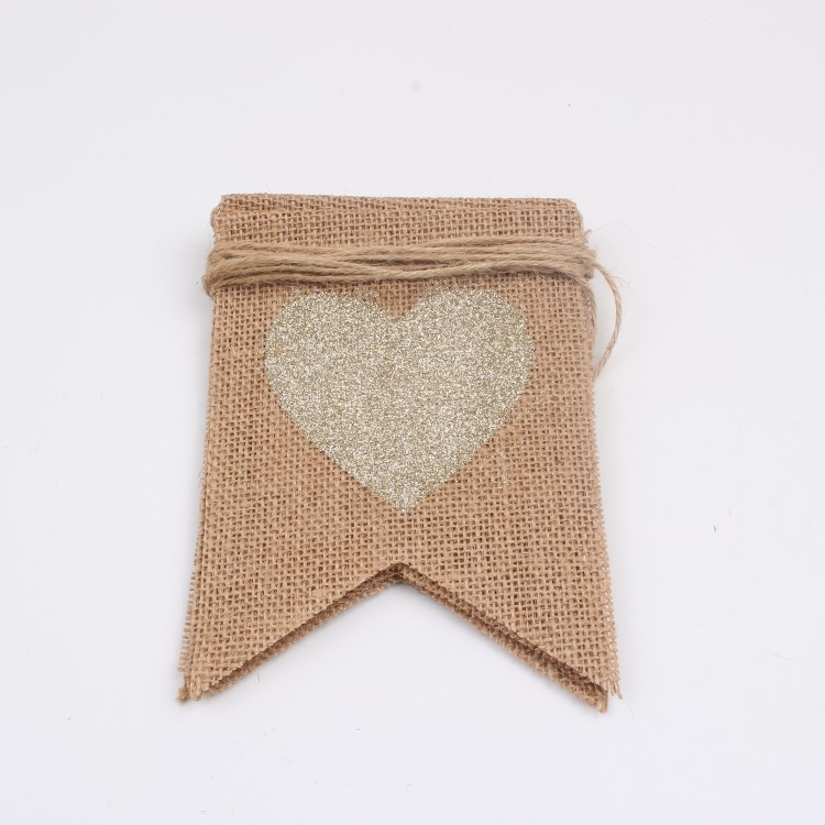 Burlap swallowtail flags, mr&mrs vintage burlap swallowtail flags, birthday party flag raising Item Picture