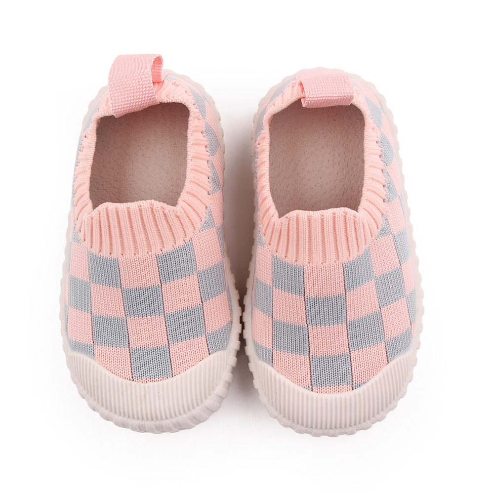Checkerboard checkered children's shoes, soft-soled walking shoes, shoe covers, children's shoes, casual baby shoes 2682 Specification image