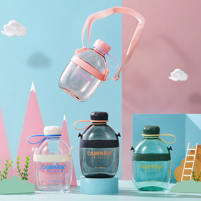 Eben Space Plastic Cup Outdoor Sports Fitness Kettle Summer Portable Portable Water Bottle Pot Belly Water Cup Universal Simple details Picture