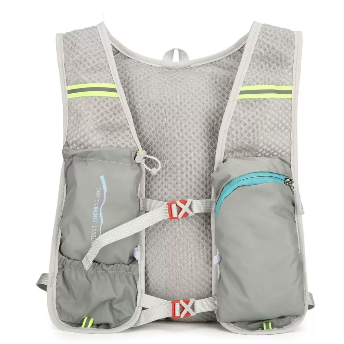 大容量多功能登山背包/球迷/大容量双肩包/徒步用水袋背包/防水背包白底实物图