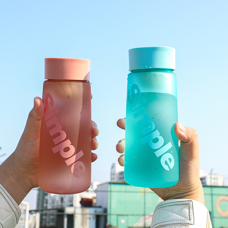 Portable plastic anti-drop tea cup for students, high-temperature resistant, direct drinking cup, fashionable sports water cup, large capacity for men and women Specification image