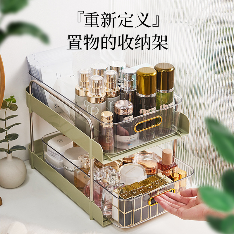 Trolley Storage Rack Kitchen Floor Storage Rack Bathroom Multi-Layer Light Luxury Drawer Storage Box Storage Rack details Picture