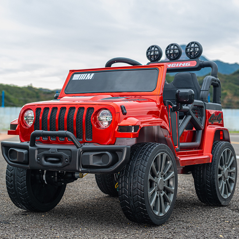 Children's toy car, Wrangler, four-wheel off-road vehicle, suitable for children aged 2 to 7, remote-controlled car, children's charging car