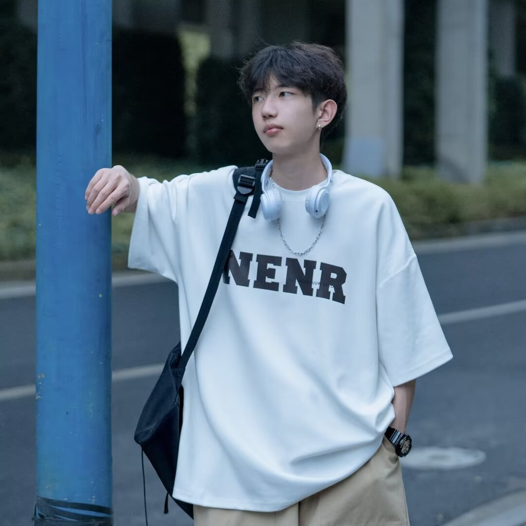 Summer pure cotton short-sleeved T-shirt for boys, 2024 new style for junior high school and senior high school students, cool men's wear Application Scenario