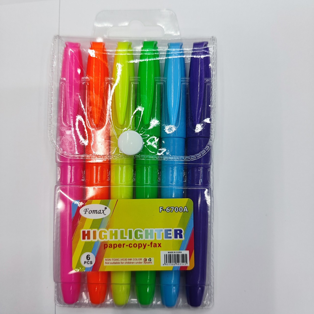 Fomax Pen F-6700A Classic Color F-6700B Macaron Color Oblique Head 6-Color Highlighter