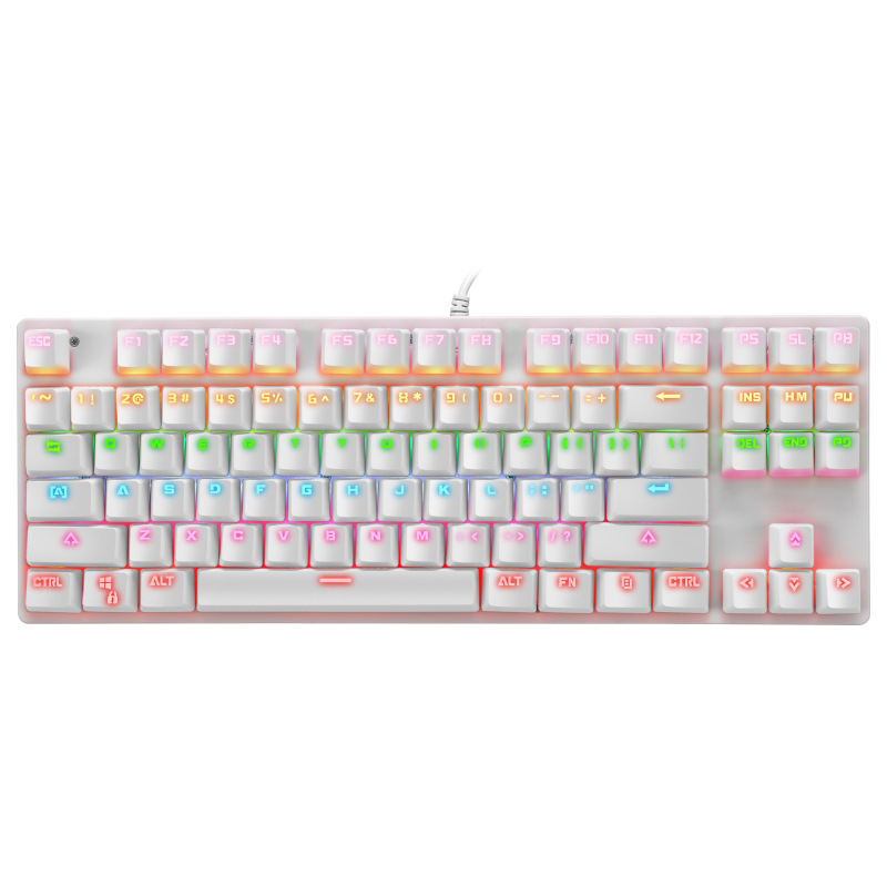K7 Mechanical Keyboard 87% Equipped With Wired Real Mechanical Blue Axis Color Matching Real Mechanical Keyboard Personalized Mechanical Keyboard Application Scenario