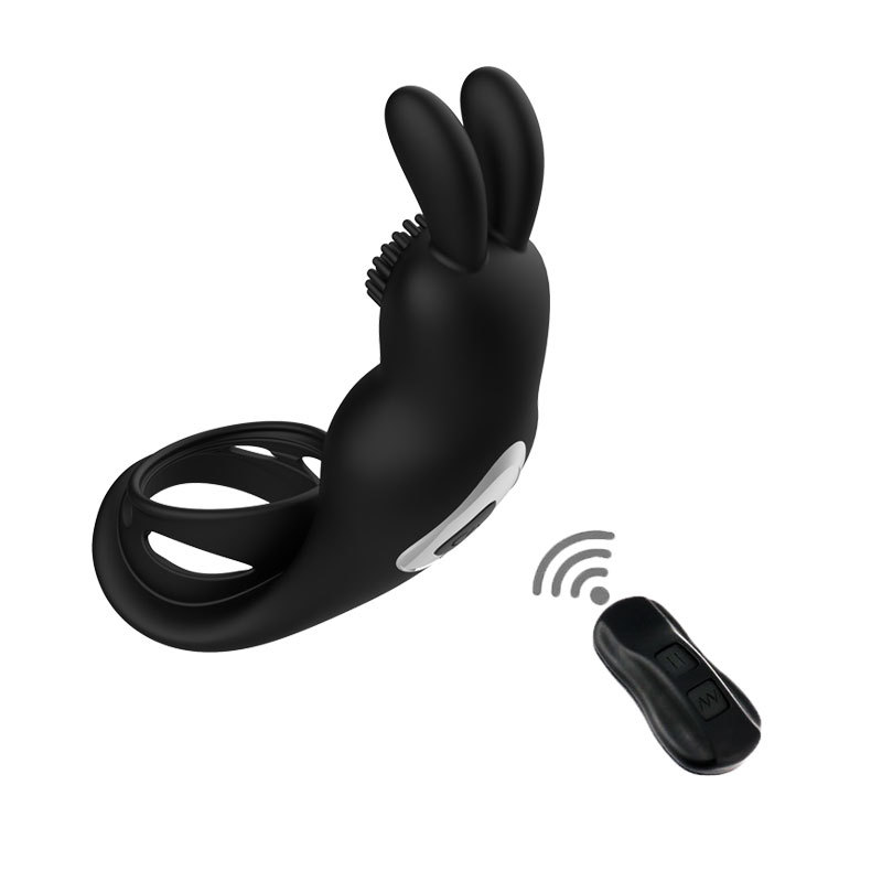 Wireless Remote Control Rabbit Lock Ring Male And Female Share Vibratory Ring Female Stem Set Ring Adult Sex Toys Item Picture