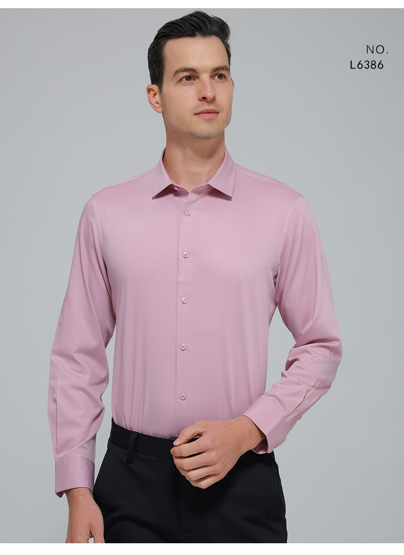 100支三防白色衬衫男长袖新款竹纤维商务男装轻奢高级感男士衬衣详情32