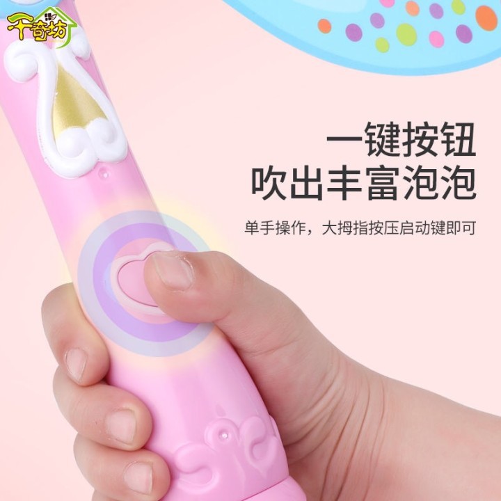 Bubble machine, cartoon Internet celebrity, girl's heart, magic bubble stick, electric sound and light music, children's bubble, street stall toys Application Scenario
