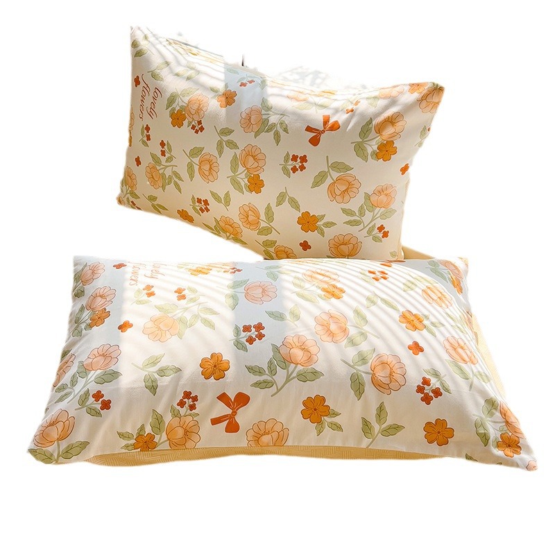 Cotton Twill [13070Ins] Single Pillowcase A Pair Of Envelope Printed Cotton Bedding Factory Direct Supply Item Picture