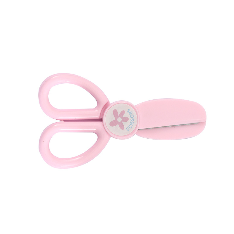 Lidemei Student Scissors Plastic Macaron color safety art Stationery handmade office stainless steel children's scissors Item Picture