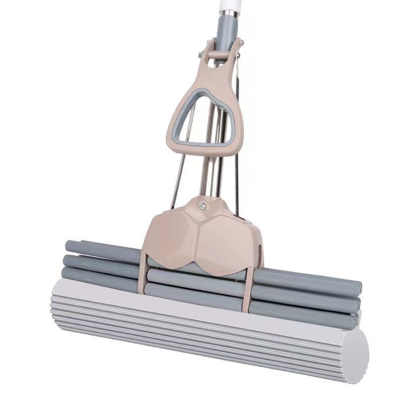 【 One Mop Clean 】 Haotaitai Mop, rubber cotton, lazy person, no need for hand washing, sponge roller mop, double row for home dormitory Item Picture