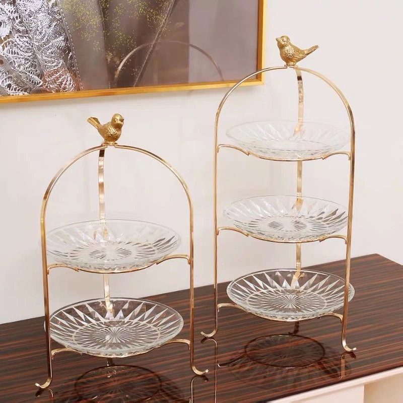 European American Coffee Table Decoration Candy Tray Cake Tray Crystal Fruit Tray Creative Modern Fruit Tray Living Room Home