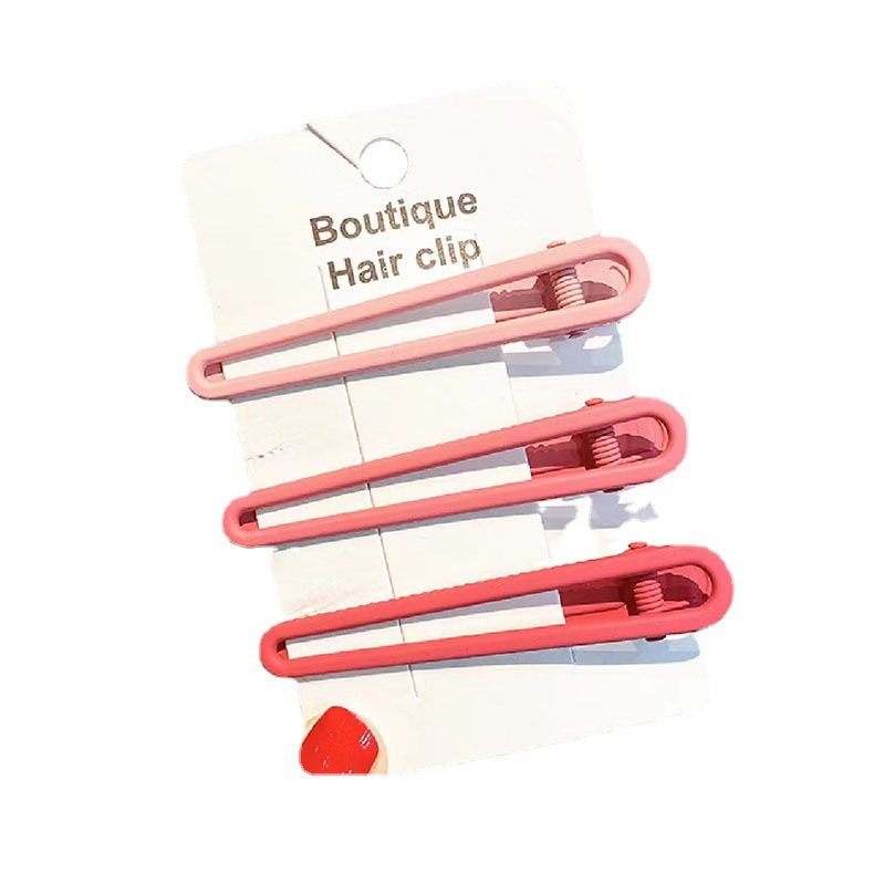 The simple Korean version of the hairpin 2022 spring new style is a popular gradient color lacquered bangs duckbill hairpin for girls Item Picture