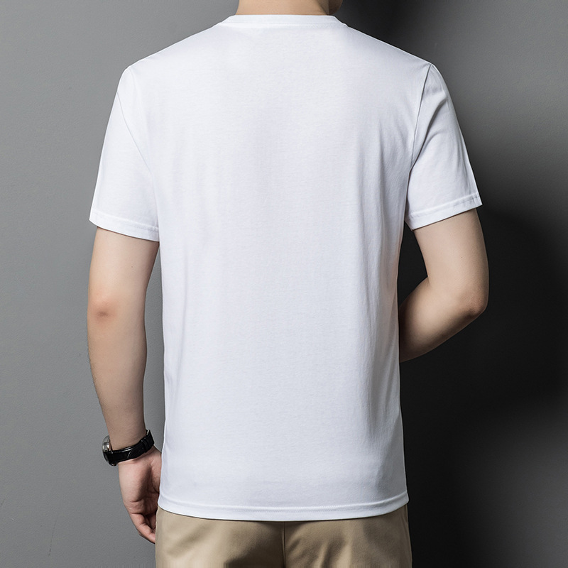 Wholesale of solid-color men's short-sleeved T-shirts in summer, Xinjiang cotton 200g round neck basic style white half-sleeved T-shirt manufacturer Application Scenario