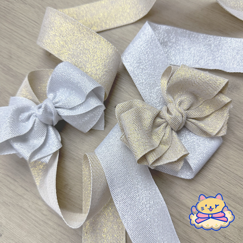 Magic Gold And Silver Thread Herringbone With Handmade Diy Hair Accessories Bow Material Clothing Straw Hat Accessories Gift Box Packaging Specification drawing
