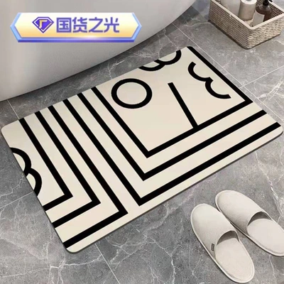 Hair technology cloth rubber soft floor mat bathroom toilet absorbent mat non-slip mat entry door mat carpet door mat thumbnail