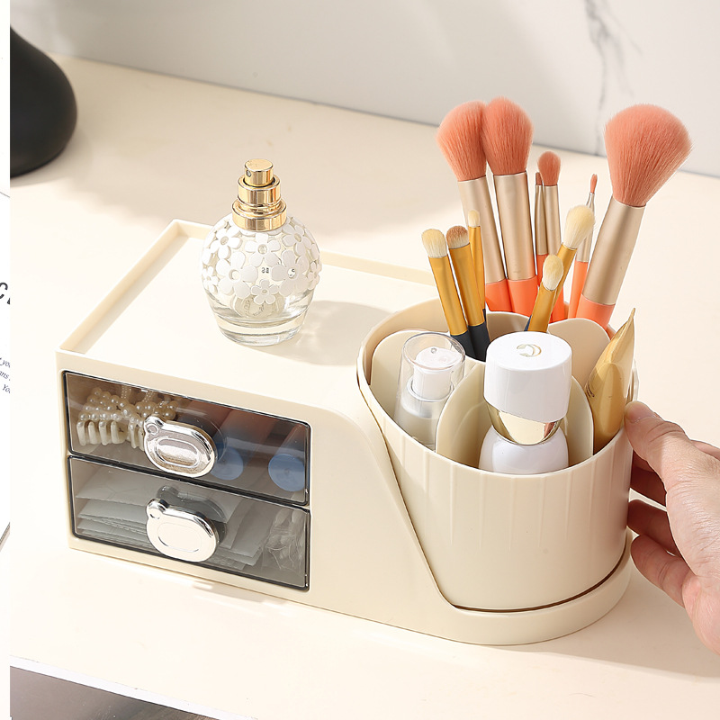 Cosmetics storage box Dresser desktop drawer type skin care products storage rack Multi-functional household goods makeup box details Picture