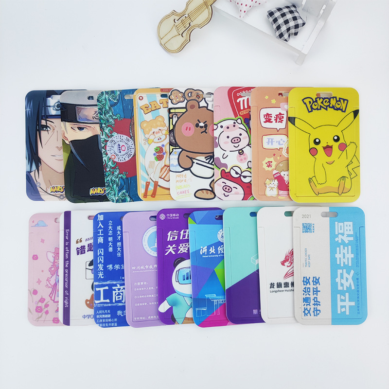 Custom plastic work ID badge Student Employee access card holder Lanyard bus ID badge holder