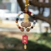 Peach wood lotus Buddha car pendant, eighteen interior ornaments, car rearview mirror, Peace Buddha interior decoration details Picture