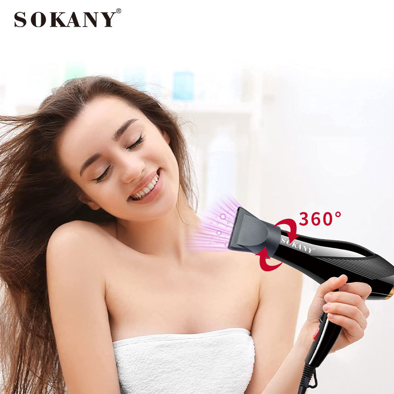 Cross-border SOKANY2214 hair dryer, hot and cold air hair dryer, high-power household, hotel and dormitory hair dryer Application Scenario