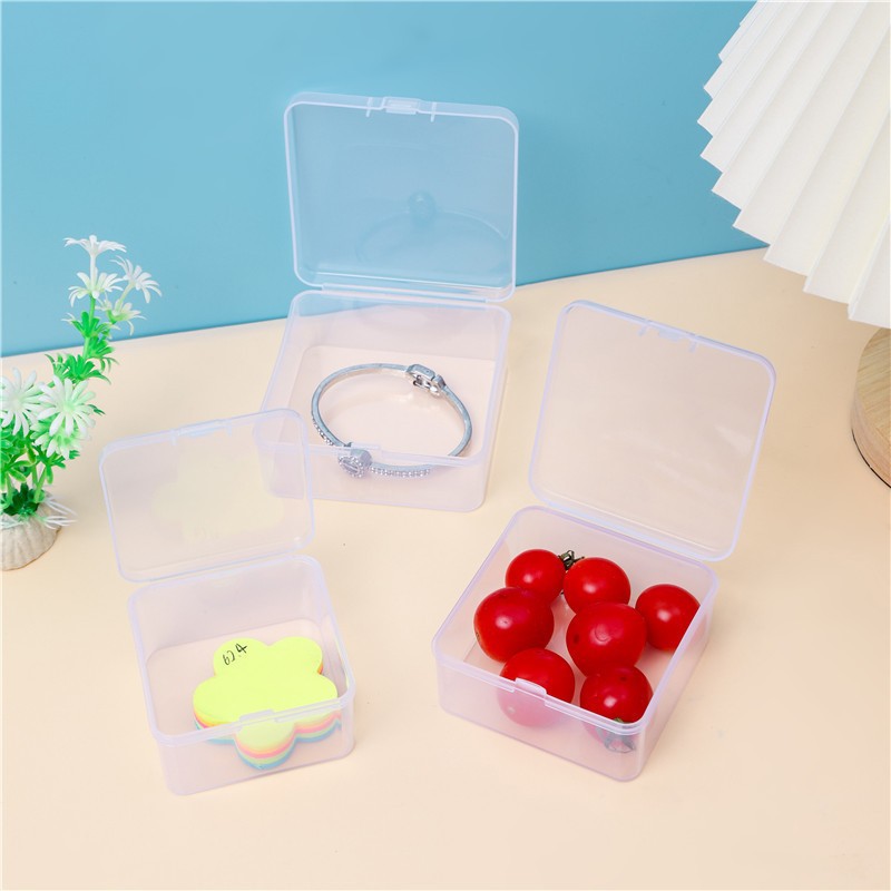 Square Transparent Plastic Box Square Rectangular Spare Parts Storage Box Jewelry Fishing Gear Soap Flower Packaging Box Application Scenario