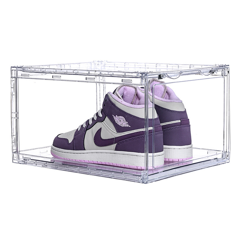 Acrylic Shoe Box Full Transparent Aj Basketball Shoes Hand Collection Display Cabinet Cosmetics Can Be Stacked Magnetic Absorption Box Item Picture