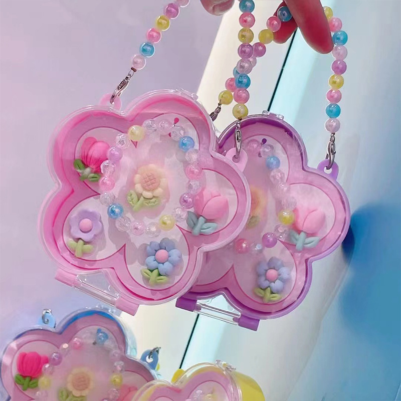 Children's Bracelet Ring Set Cute Baby Hairpin Girl Accessories Cartoon Handbag Set Jewelry Lot Specification drawing