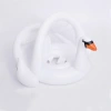 New PVC sequined band cover ins Fiery Unicorn Big white goose sunshade children's water play life buoy swimming ring details Picture