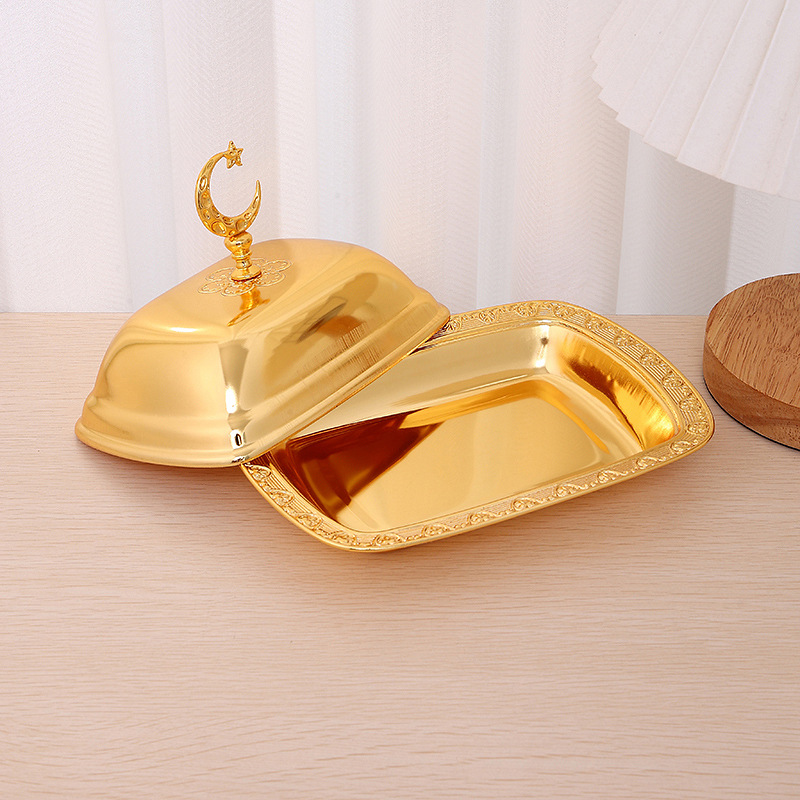 European High-End Fruit Plate With Cover Household High-End Living Room Snack Snack Plate Tea Heart High Appearance Level Storage Plate Application Scenario