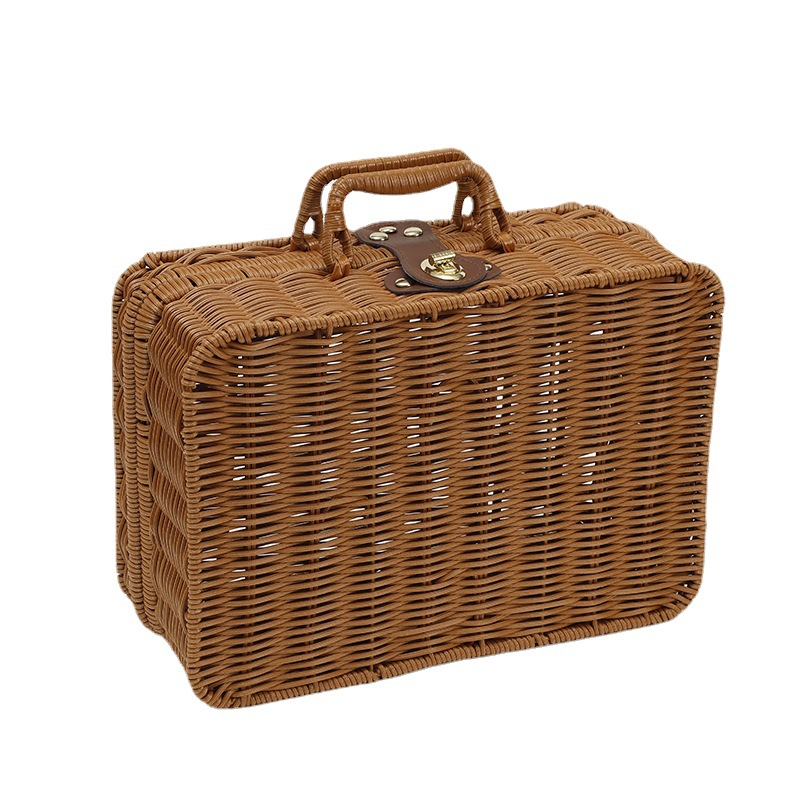 Rattan hand-woven suitcase, cosmetics storage box, wedding gift box, souvenir box Item Picture