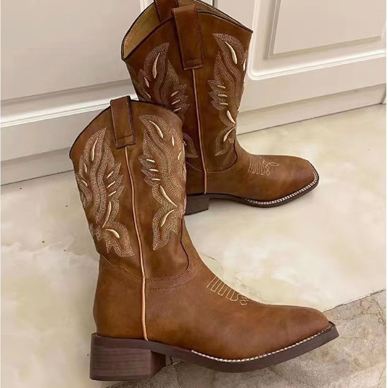 复古刺绣V口细节图