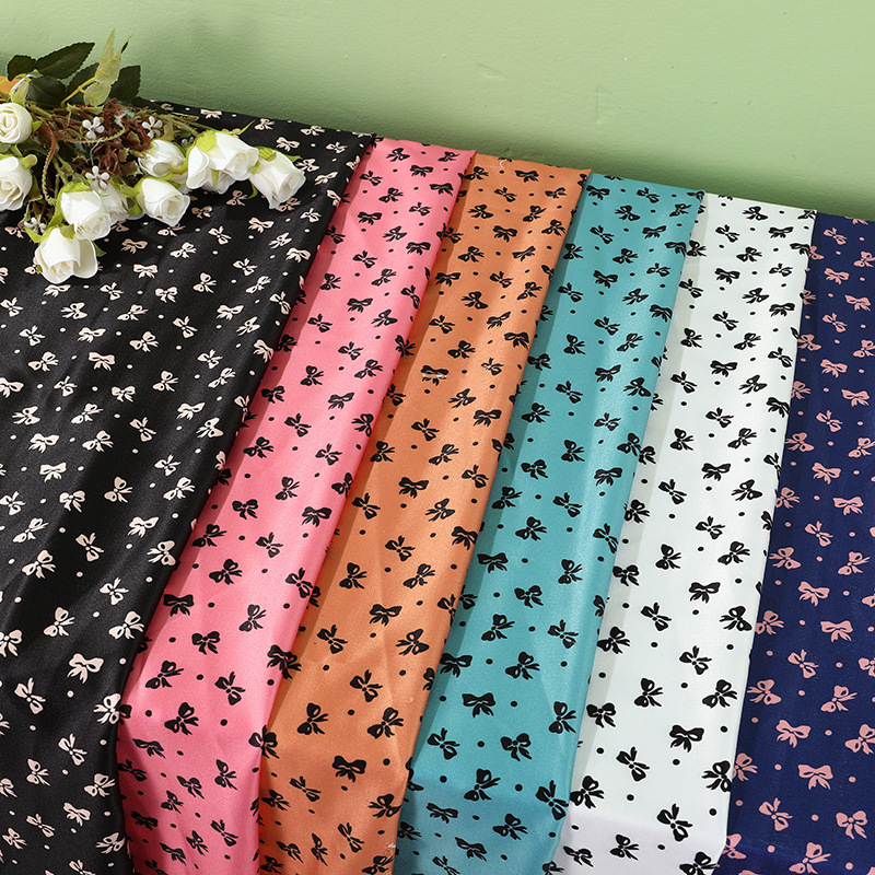 New Letter D Printed Polyester Cloth 100D Four-Sided Elastic Fashion Clothing Shirt Fabric Specification drawing