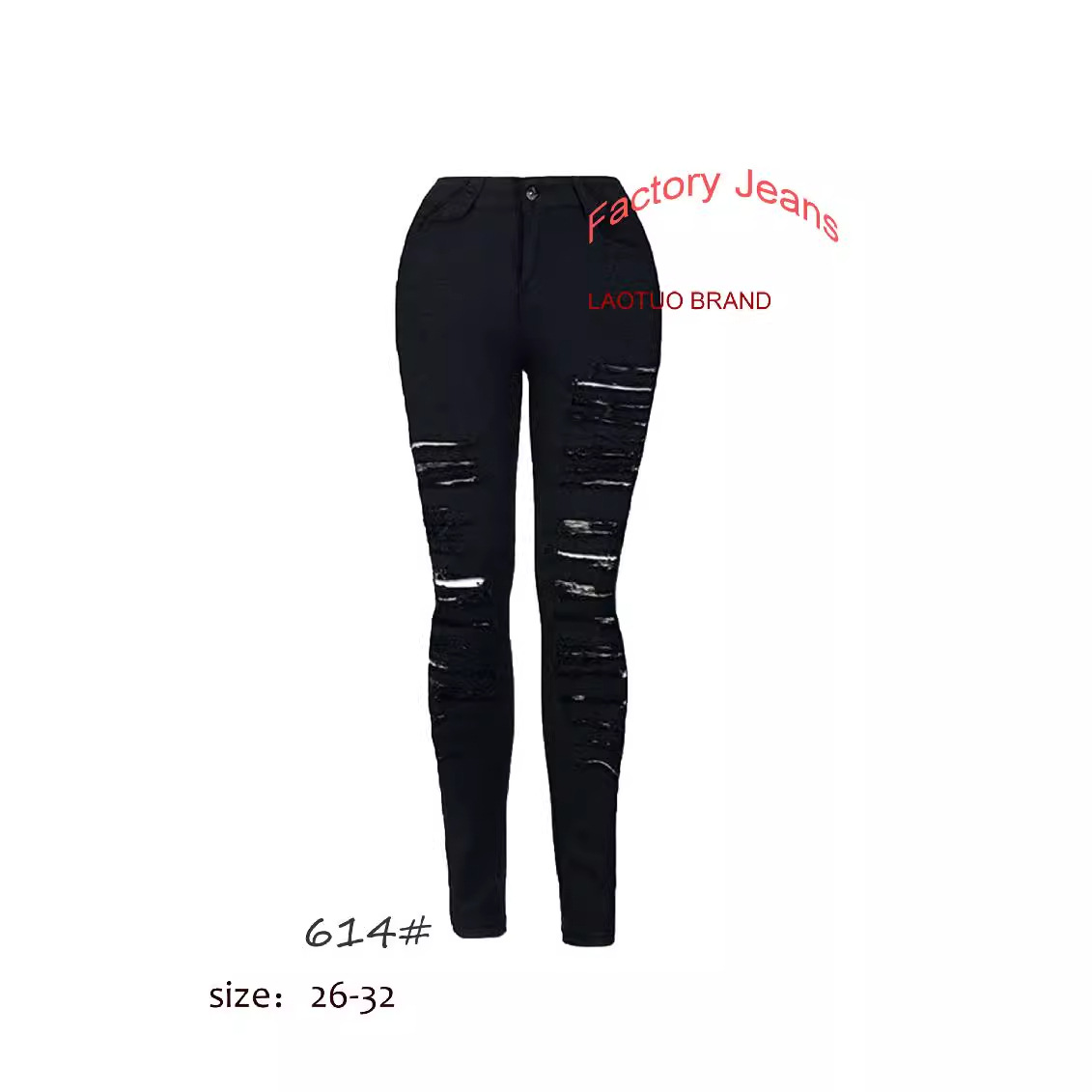 Foreign trade white jeans wholesale ripped jeans cheap export jeans summer female small feet trade jean thumbnail