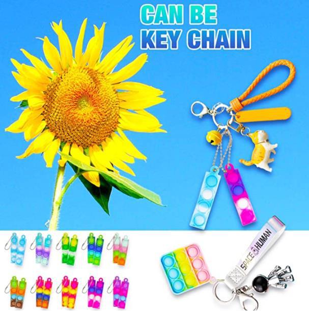 Pioneer Rat Killer Mini Keychain Pendant Backpack Pendant Finger Bubble Music Stress Reliever Fidget Toys Application Scenario