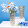 欧式简约花瓶创意玻璃花器客厅餐桌家居鲜花插花瓶工艺品钻石花瓶图