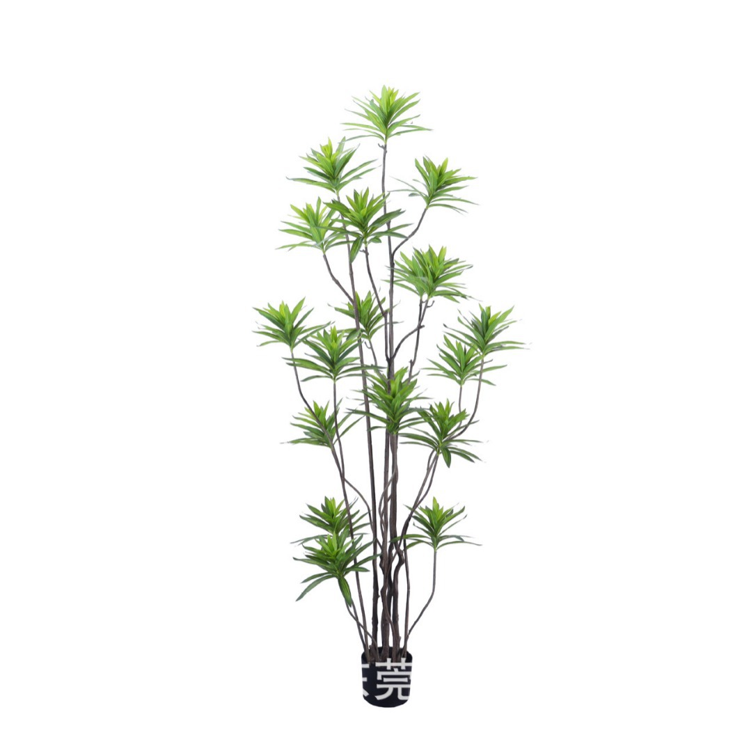 Nordic ins wind simulation lily bamboo landing plant pot indoor living room large green plant fake tree decoration full figure