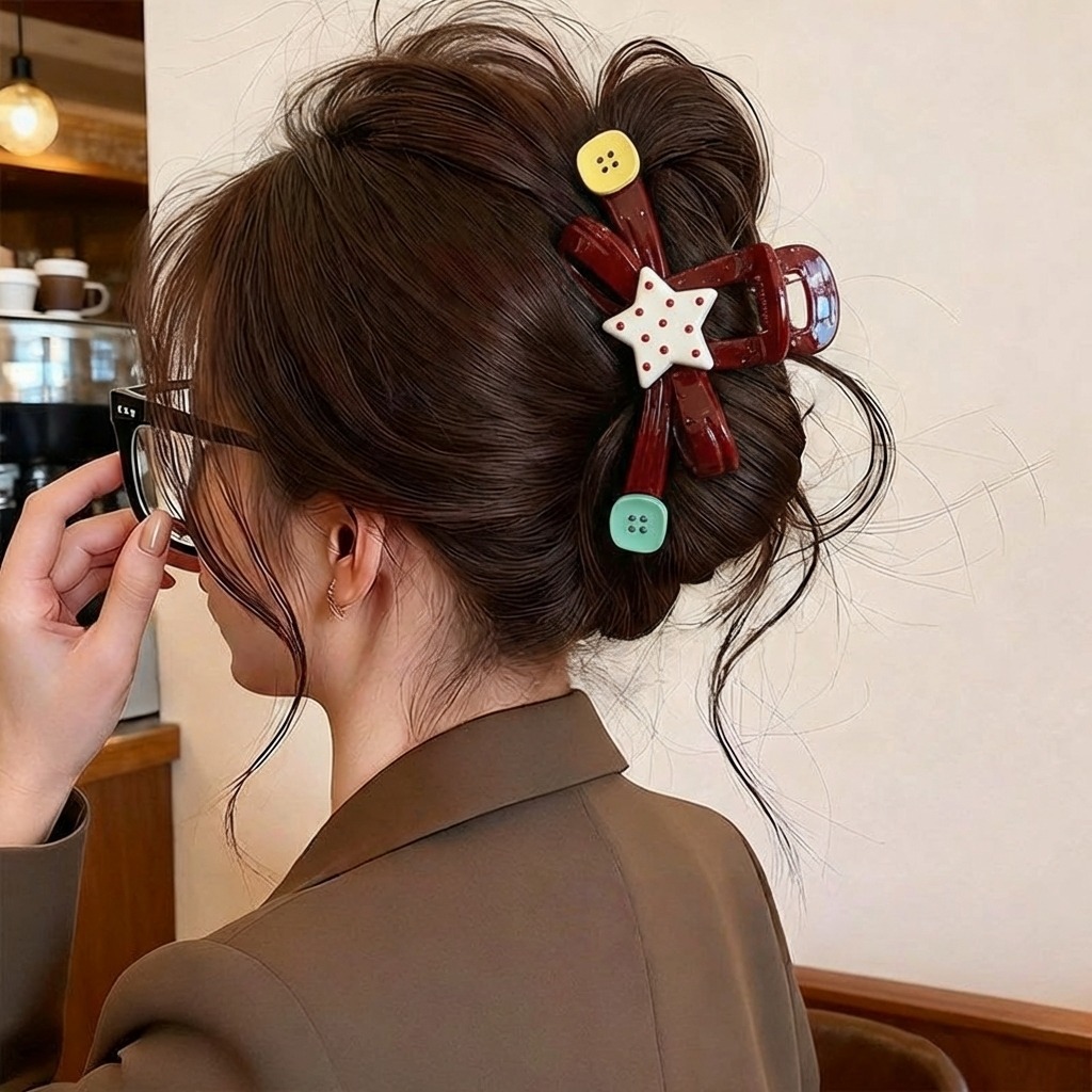 大号抓夹高级感精致亚克力发量多女发夹后脑勺发卡时尚鲨鱼夹发饰