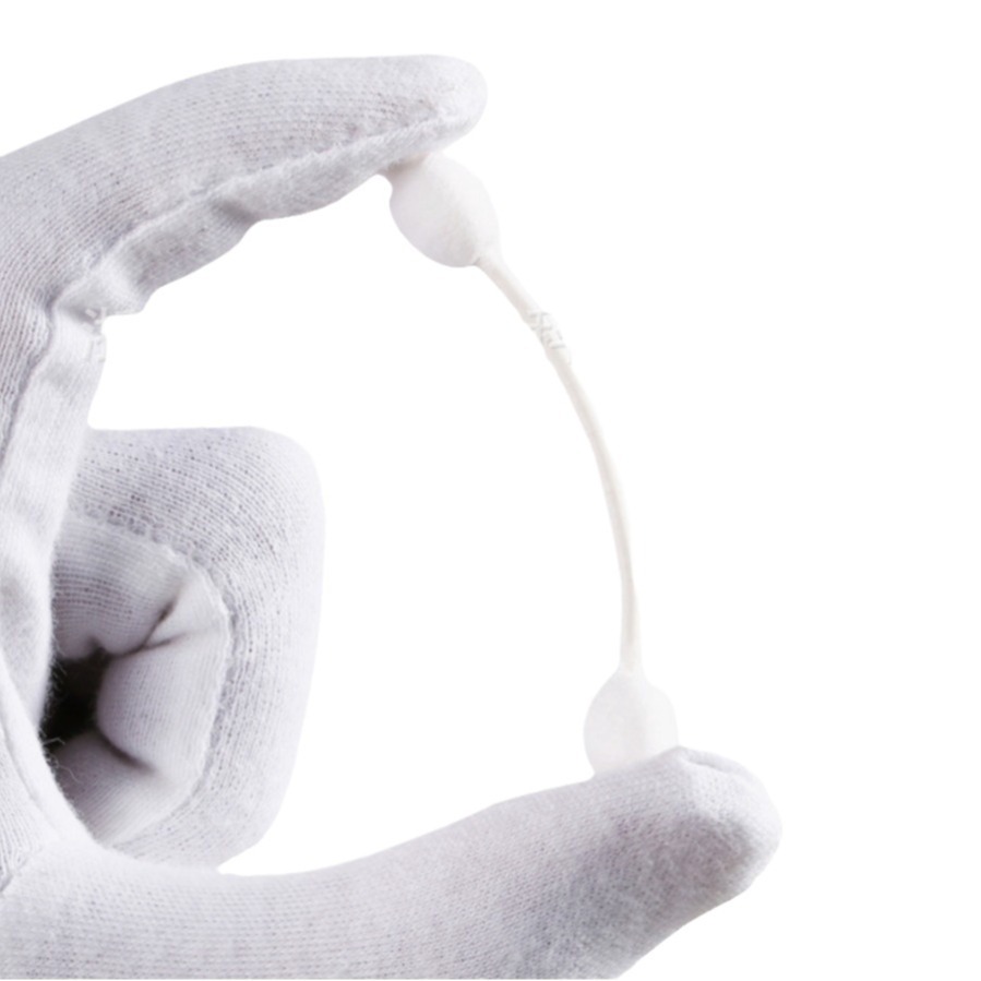 Large head cotton swab gourd-head plastic box, biodegradable, children and infants double-head use cotton swab, independently packaged 45 pieces Item Picture