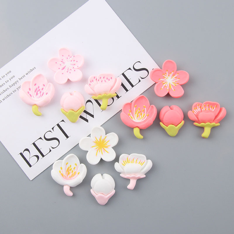 New products: Flower stamens resin cream glue phone cases, hair ties, hairpins, diy wholesale accessories, water cups, stickers, stationery boxes details Picture