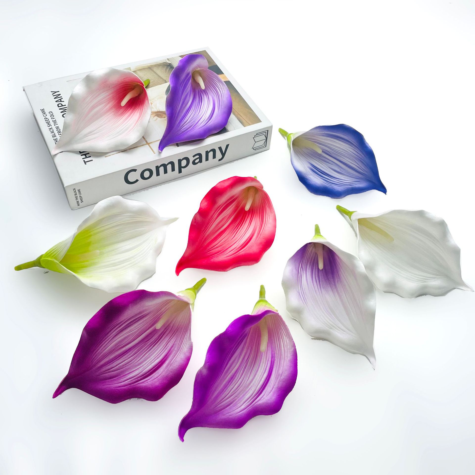 仿真小号eva马蹄莲花朵 婚庆家居装饰新中式摄影道具假花软胶设计