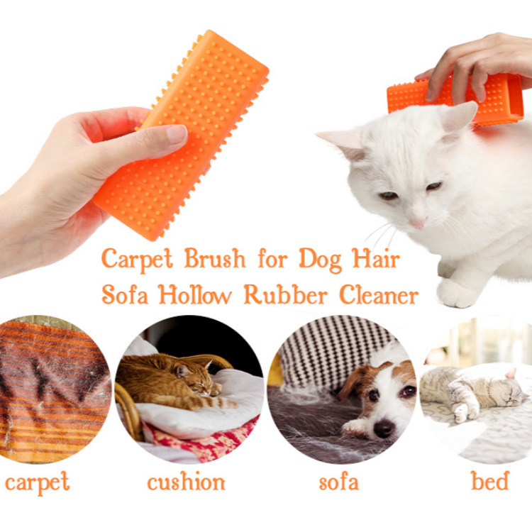 Pet hair roller cleaner, cat and dog grooming brush, hair removal tool, pet bathing brush, hair remover