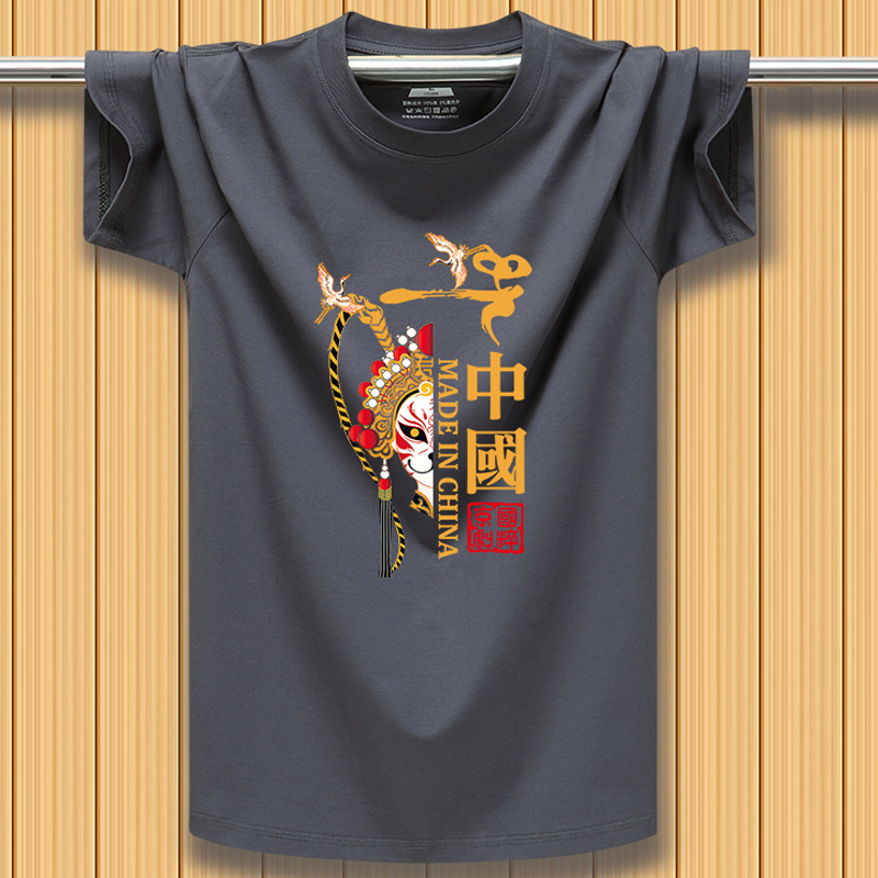 短袖/t恤男士短袖潮流/t恤男士宽松潮流/T恤/冰棉体桖产品图