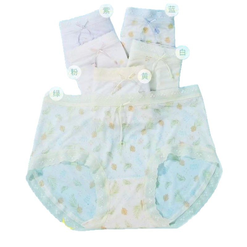 New Ice Silk Spring and Summer Girls' Flying Cool Underpants, cool printed triangle pants, skin-friendly silk bottom crotch 686 Item Picture