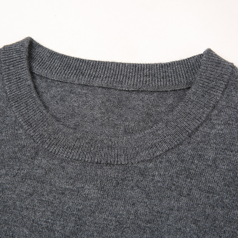 Pure wool men's woolen sweater for autumn, new men's round neck solid color, trendy and fashionable casual knitted 3F61112