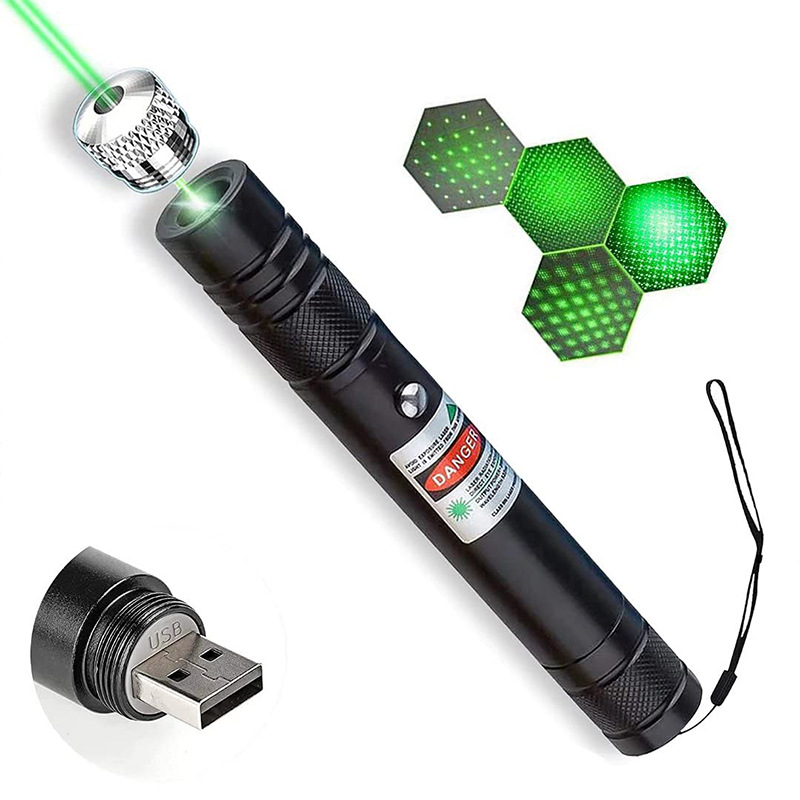 镭射笔绿光指挥笔USB直充款户外满天星高功率激光远射手电 激光灯