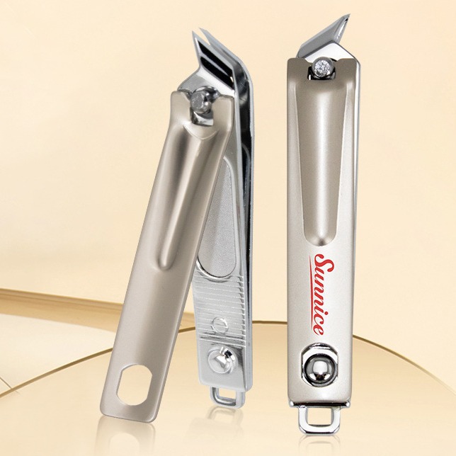 SUNNICE nail clippers wholesale in stock, pointed-nose, slanted nail clippers, special built-in file for trimming toenail grooves