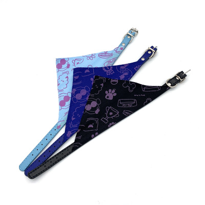 Pet Triangle Scarf Dog Collar Cat Drool Towel Collar Pet Supplies Teddy Pomeranian Neck Specification drawing